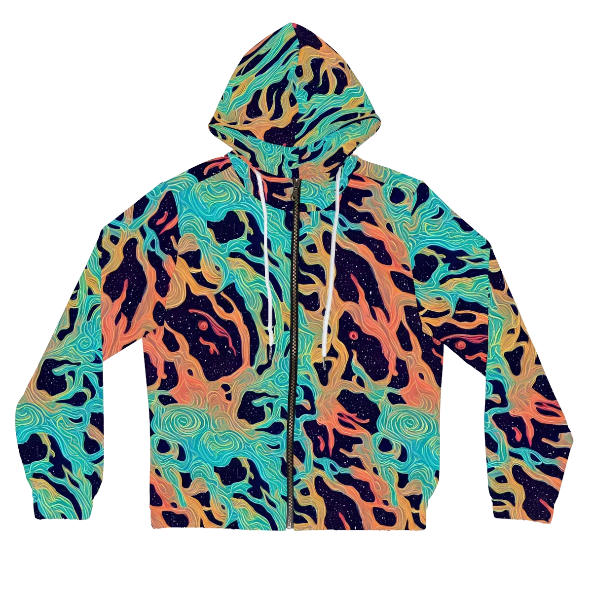 Astral Tides on Women's Full-Zip Hoodie — Front