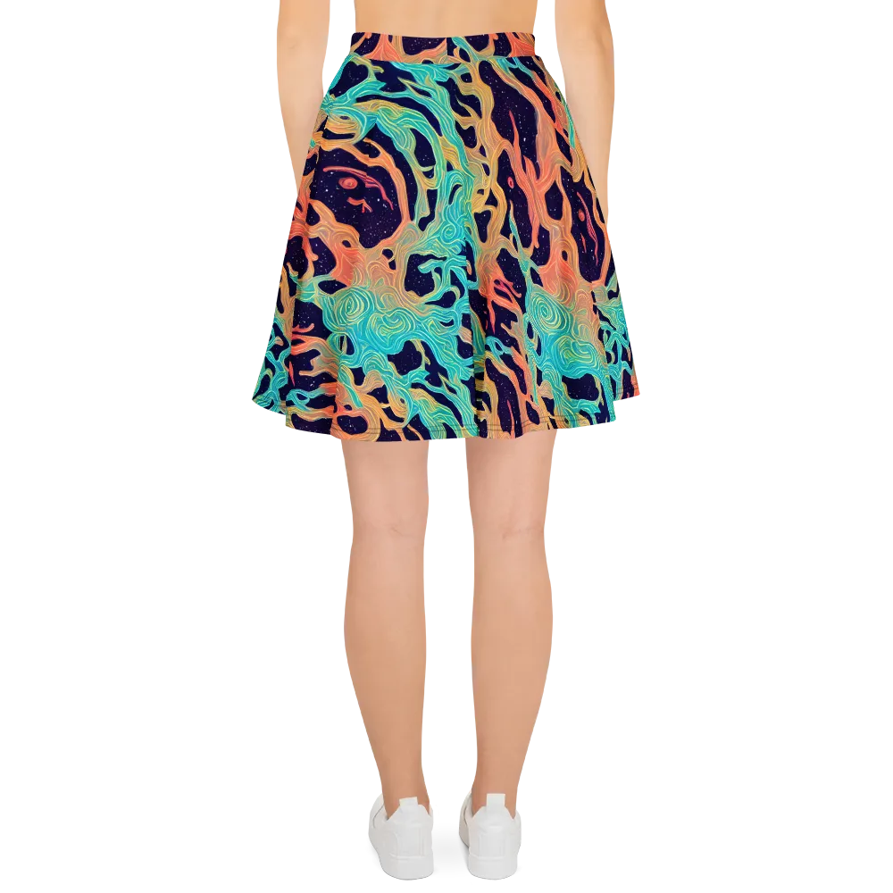 Astral Tides on Skater Skirt — Back