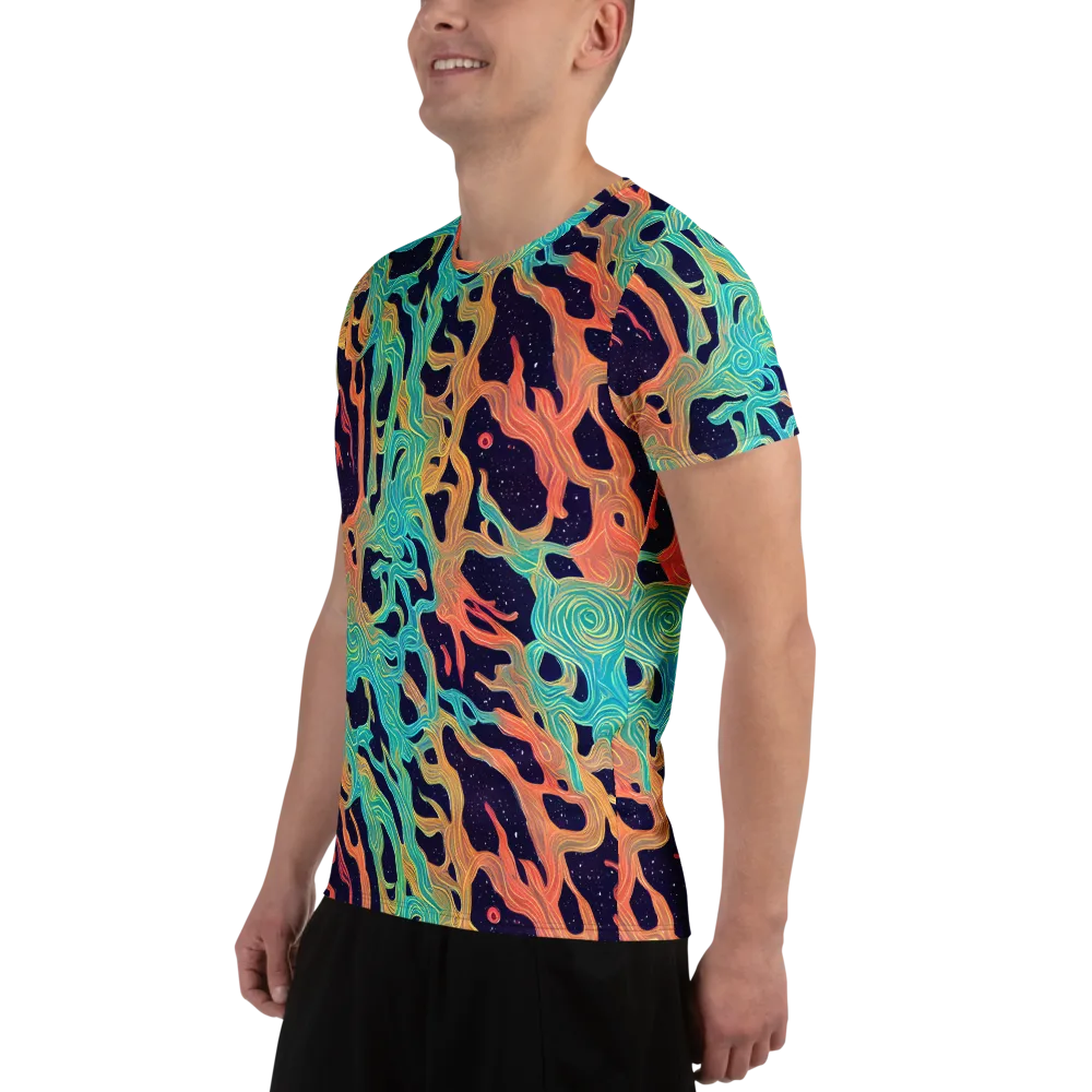 Astral Tides on Men's Athletic T-Shirt — Left