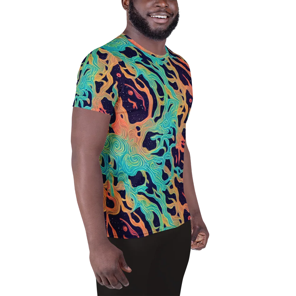 Astral Tides on Men's Athletic T-Shirt — Right