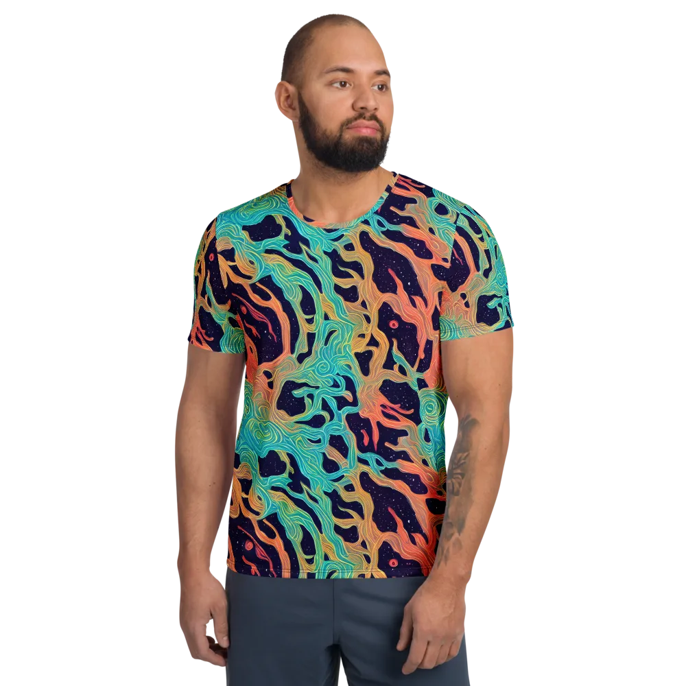 Astral Tides on Men's Athletic T-Shirt — Front