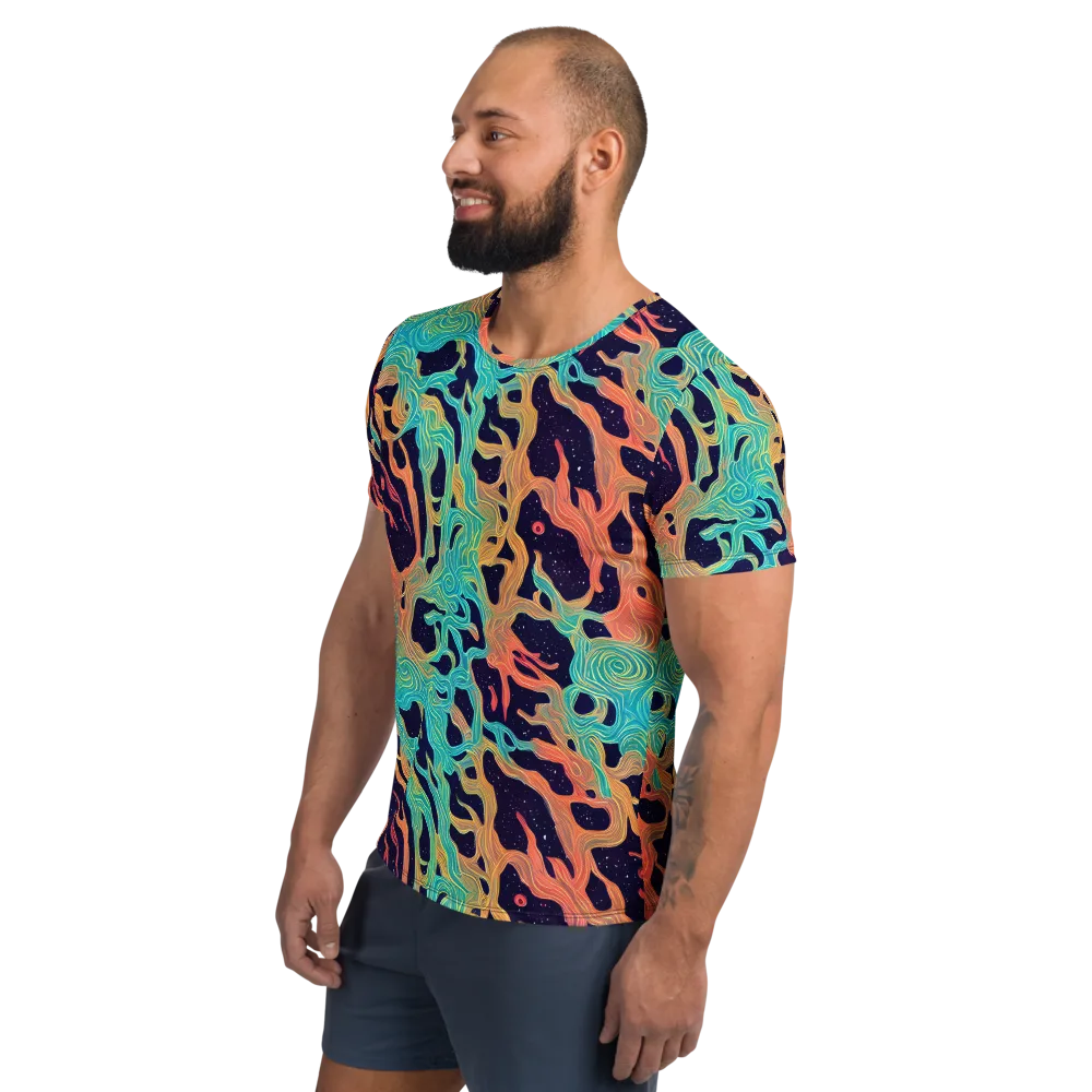 Astral Tides on Men's Athletic T-Shirt — Left