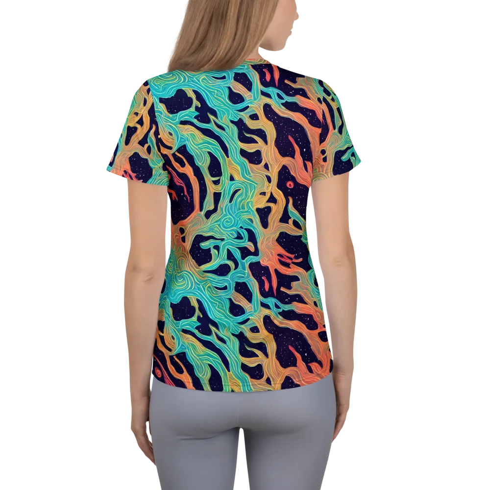 Astral Tides on Women's Athletic T-Shirt — Back