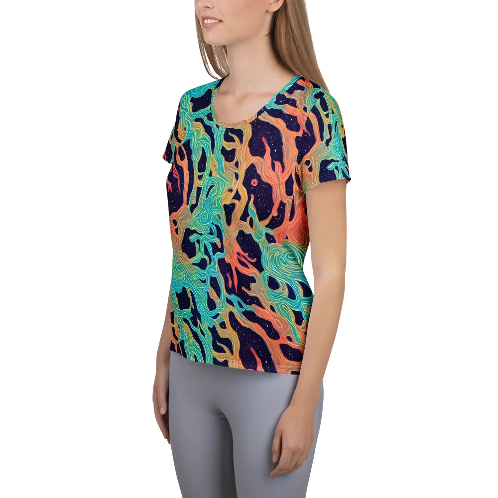 Astral Tides on Women's Athletic T-Shirt — Left