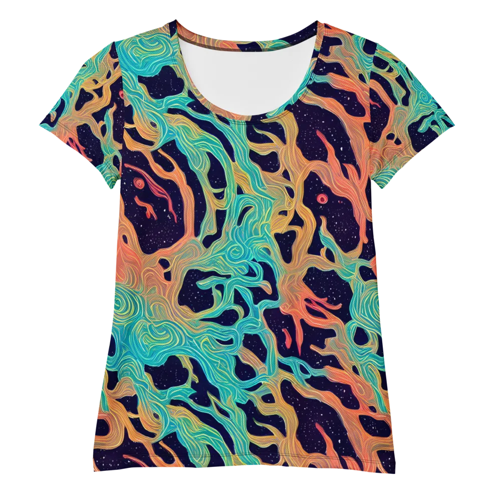 Astral Tides on Women's Athletic T-Shirt — Front