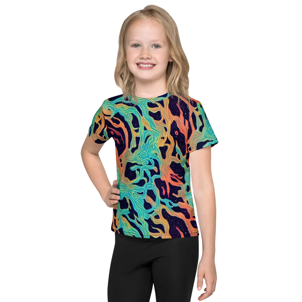 Astral Tides on Kids Crew Neck T-Shirt — Front