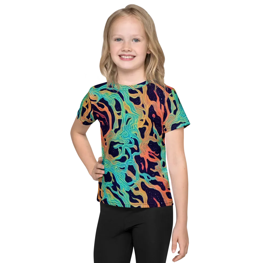 Astral Tides on Kids Crew Neck T-Shirt — Front