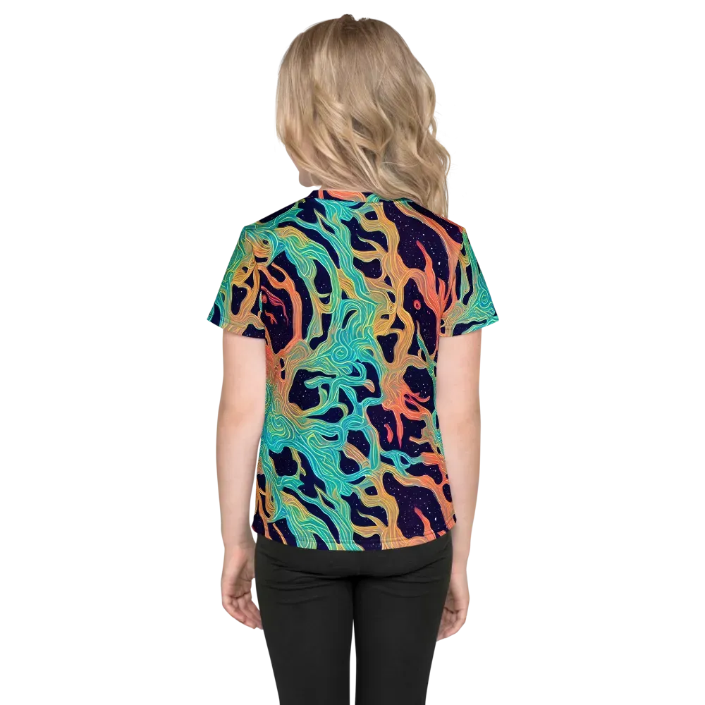 Astral Tides on Kids Crew Neck T-Shirt — Back
