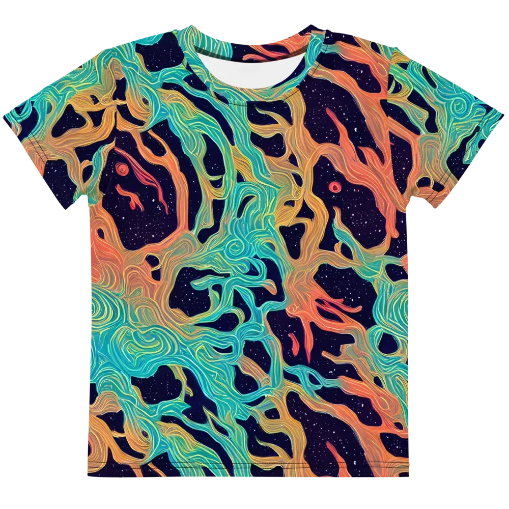 Astral Tides on Kids Crew Neck T-Shirt — Front