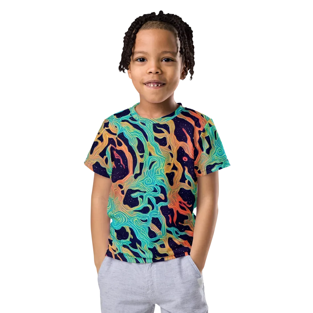 Astral Tides on Kids Crew Neck T-Shirt — Front