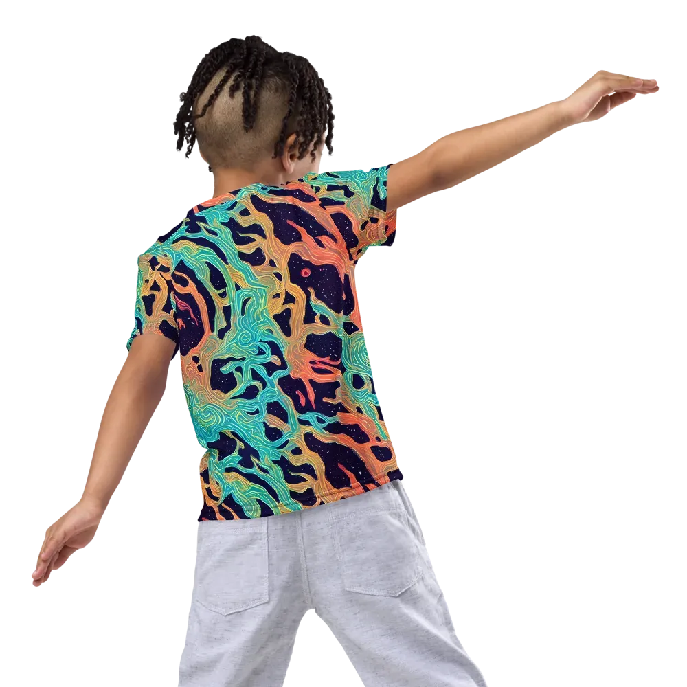 Astral Tides on Kids Crew Neck T-Shirt — Back