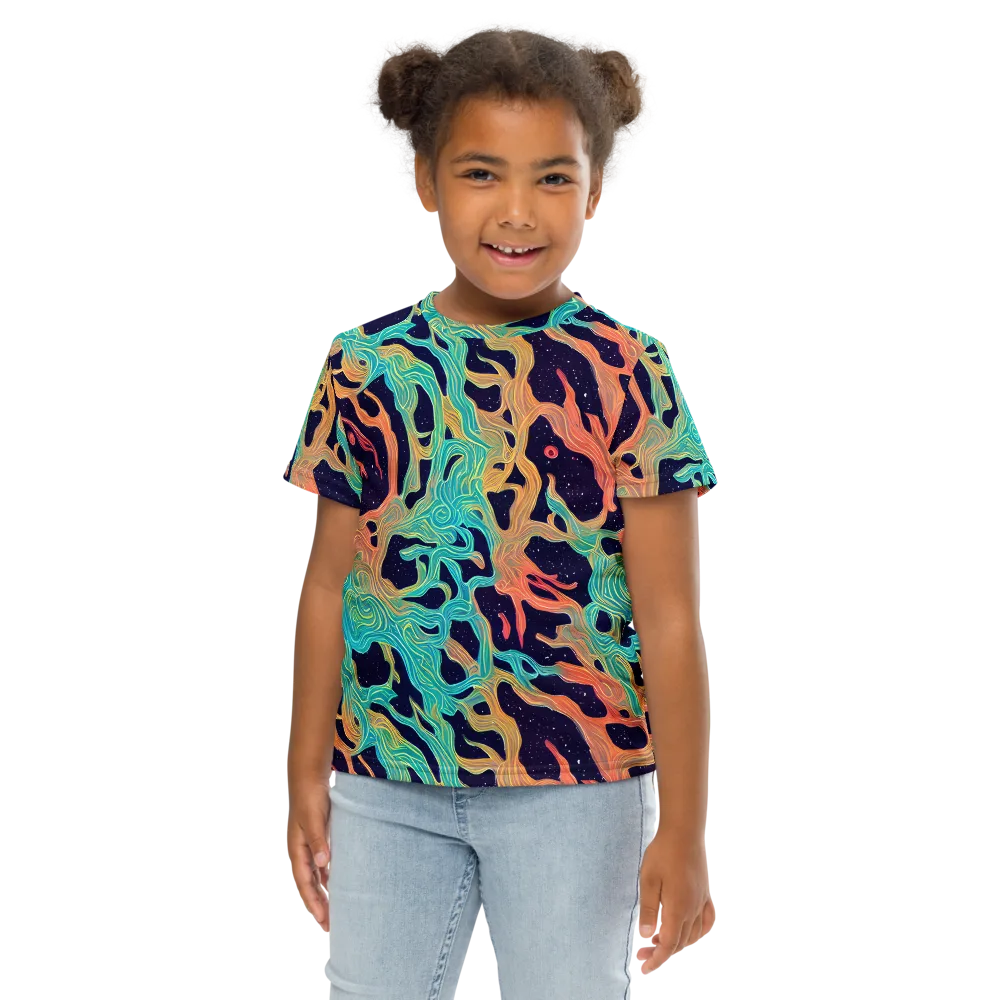Astral Tides on Kids Crew Neck T-Shirt — Front