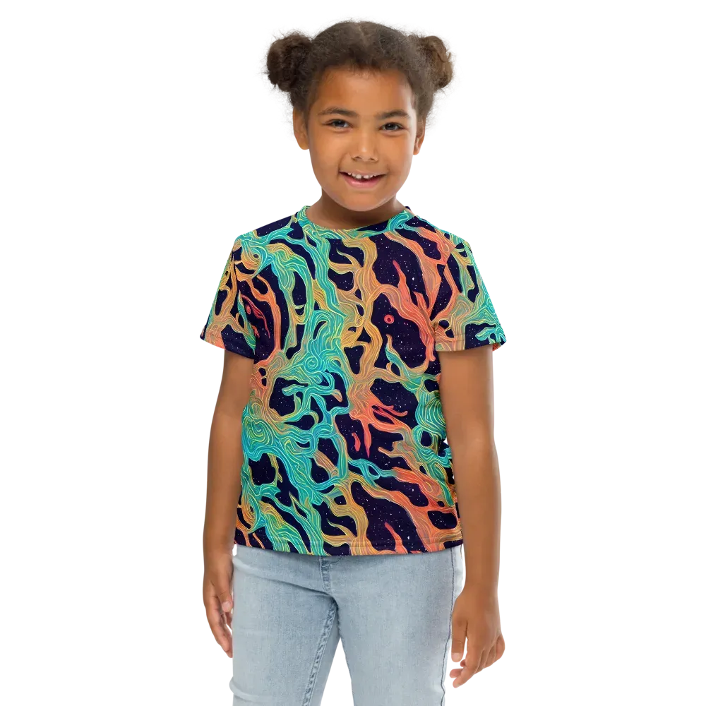 Astral Tides on Kids Crew Neck T-Shirt — Front