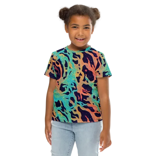 Astral Tides on a Kids Crew Neck T-Shirt