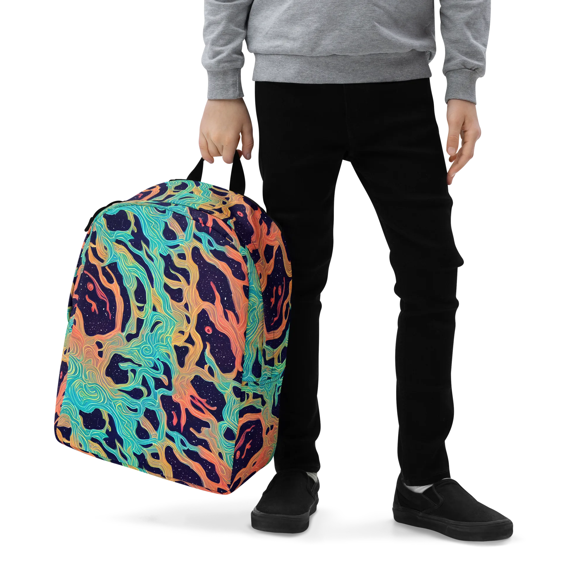 Astral Tides on Minimalist Backpack — Zoomed-in