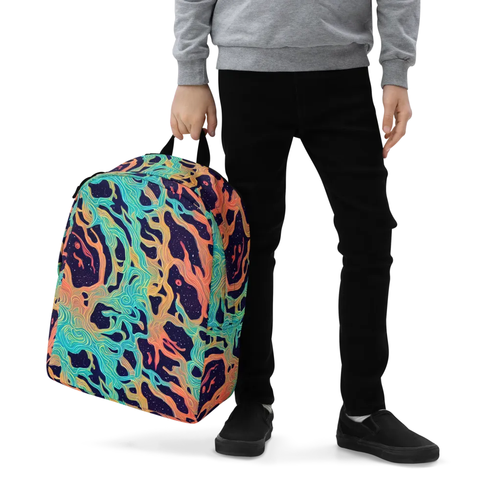 Astral Tides on Minimalist Backpack — Zoomed-in