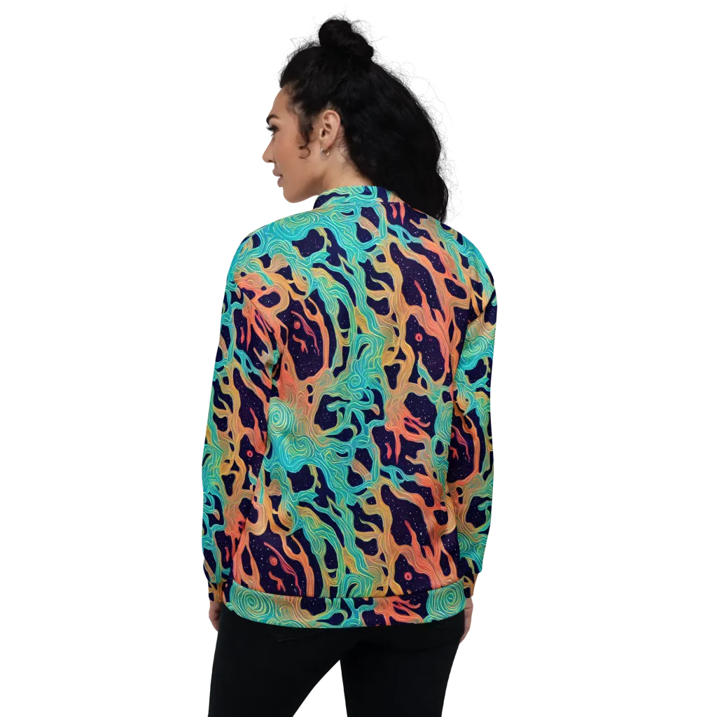Astral Tides on Bomber Jacket — Back