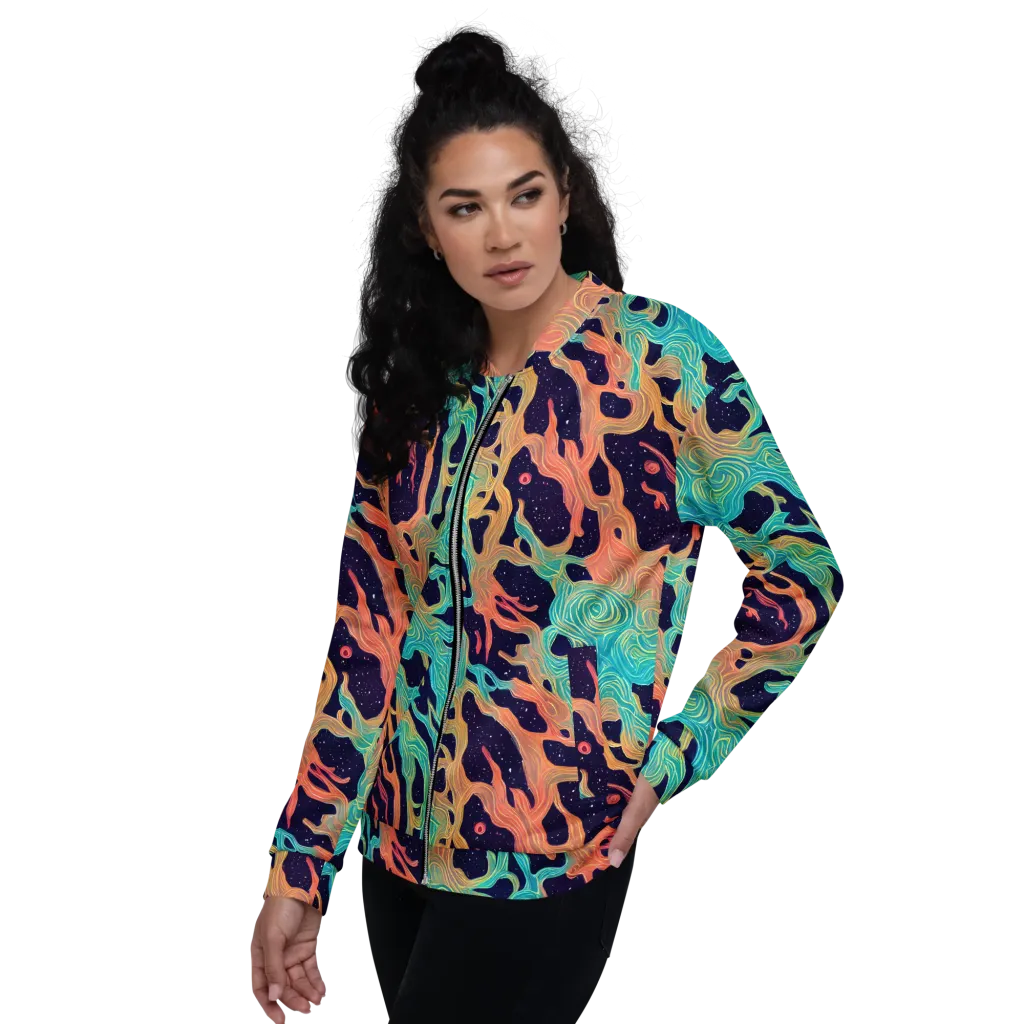 Astral Tides on Bomber Jacket — Left