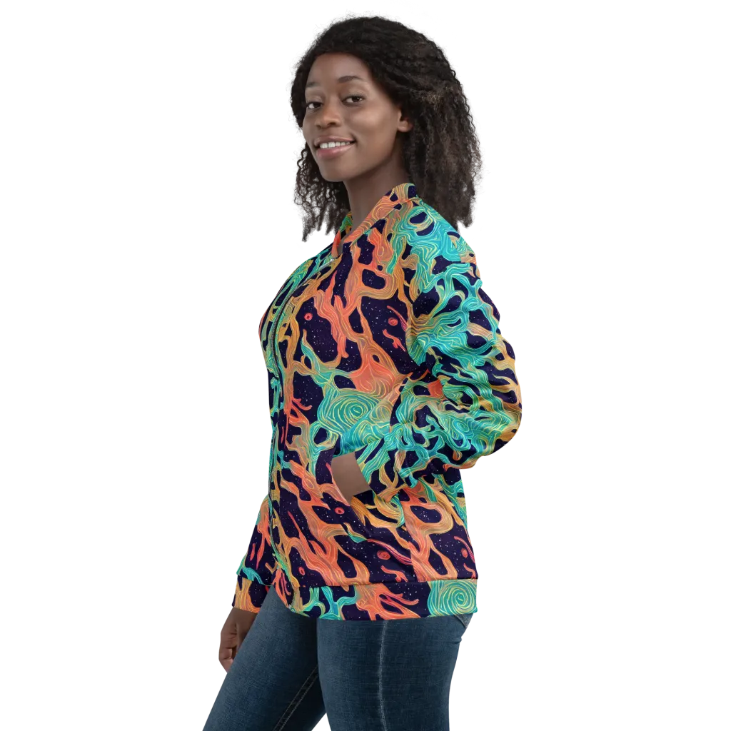 Astral Tides on Bomber Jacket — Left