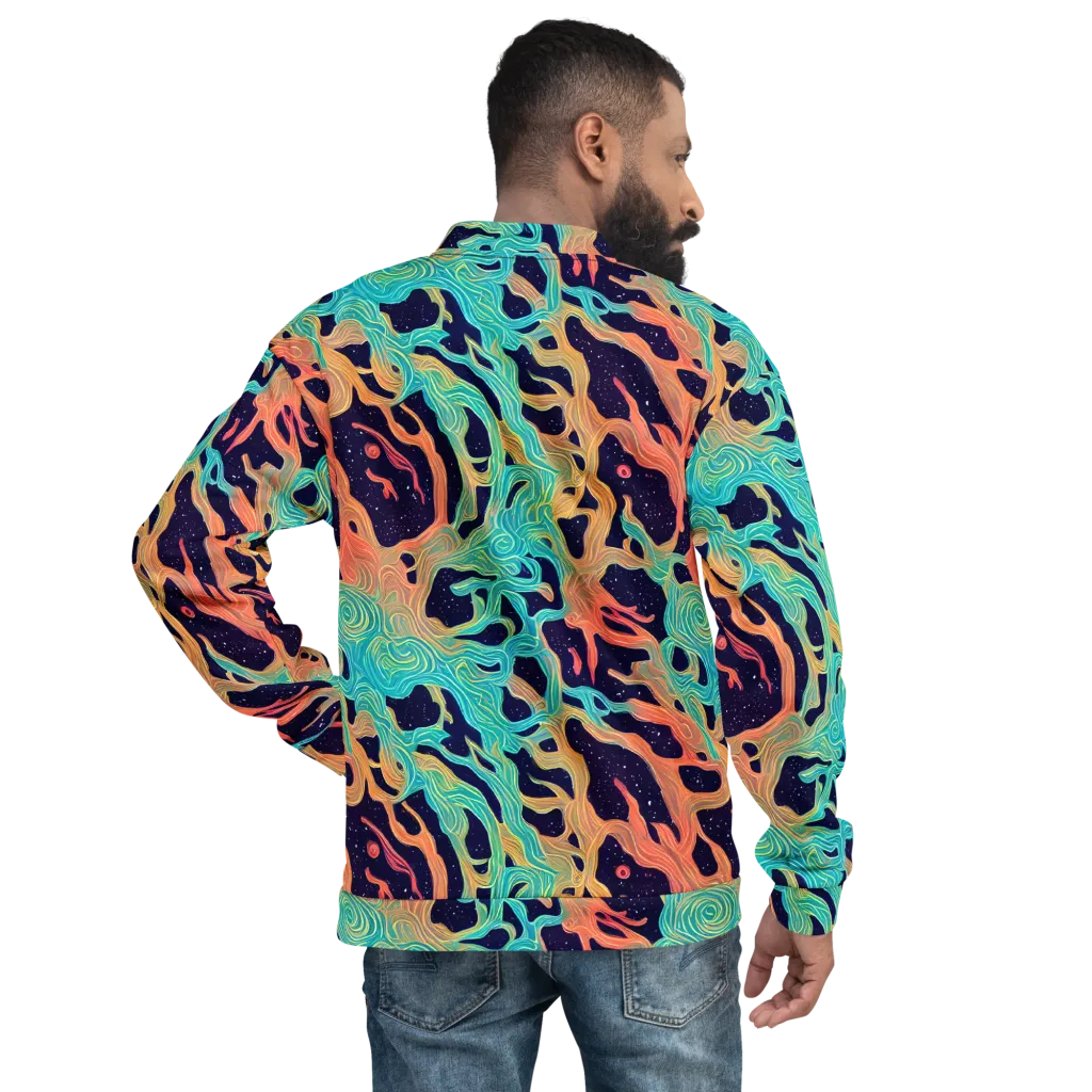Astral Tides on Bomber Jacket — Back