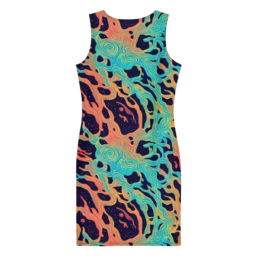 Astral Tides on Bodycon Dress — Back