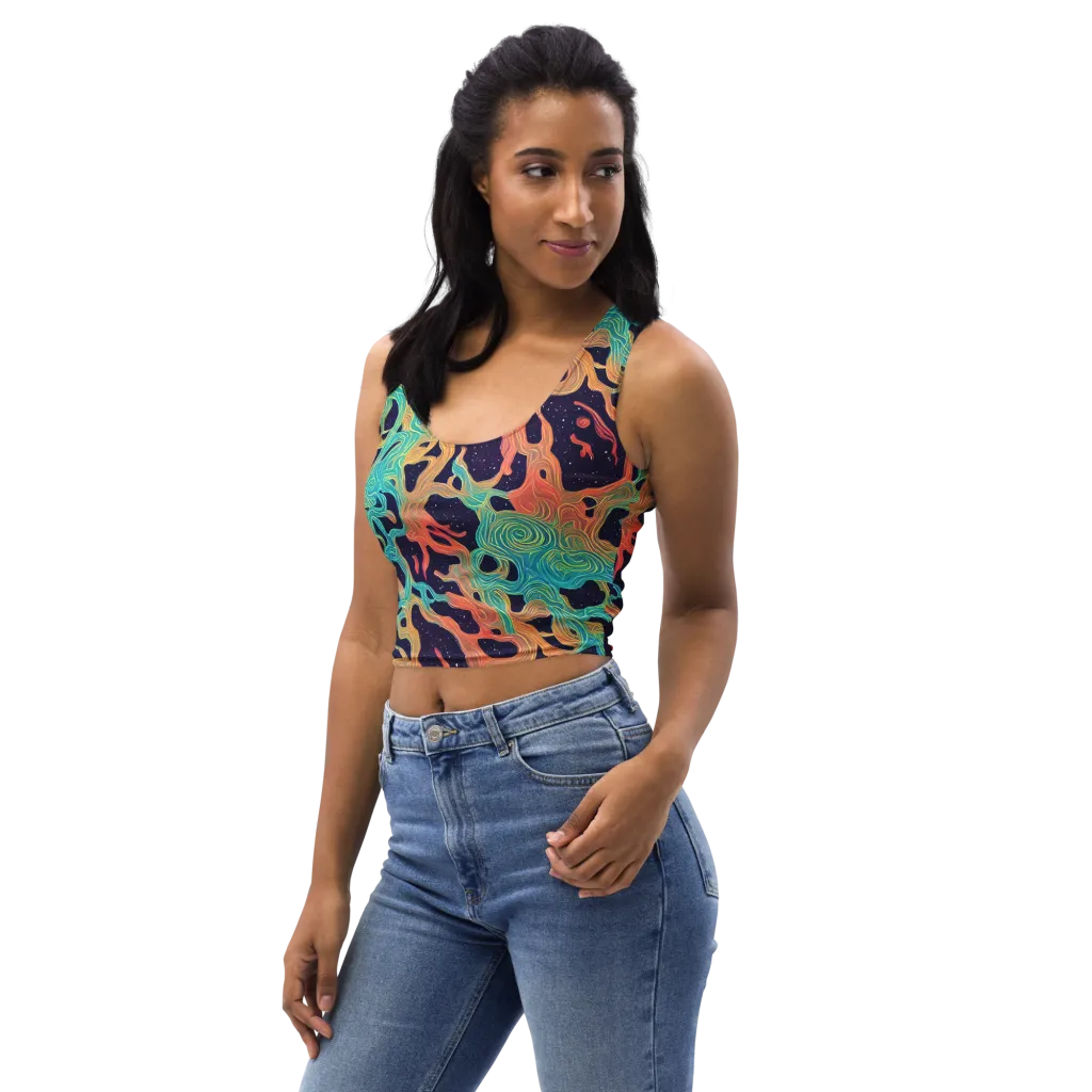 Astral Tides on Crop Top — Left Front