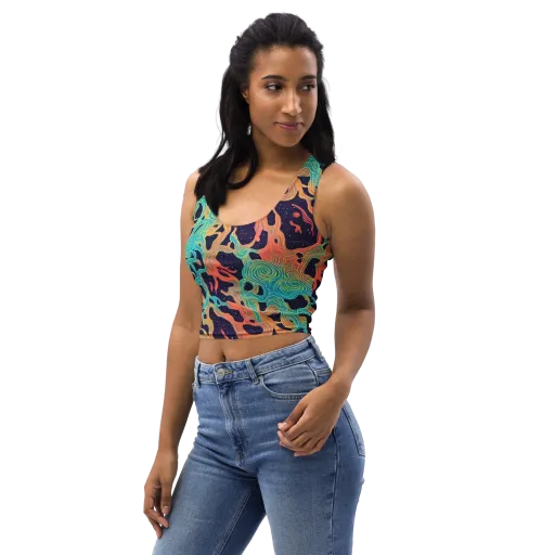 Astral Tides on a Crop Top