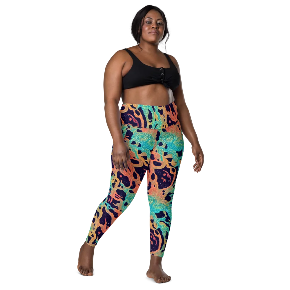 Astral Tides on Leggings with Pockets — Front