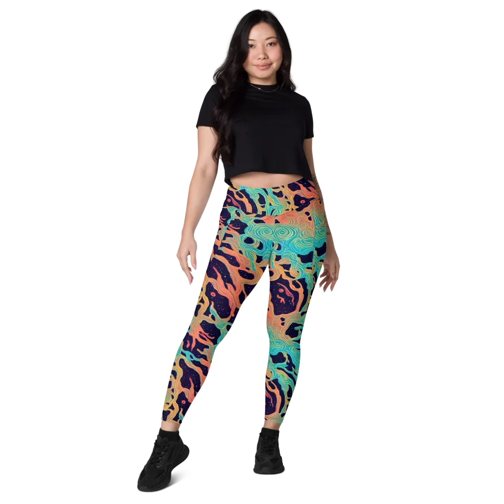 Astral Tides on Leggings with Pockets — Front