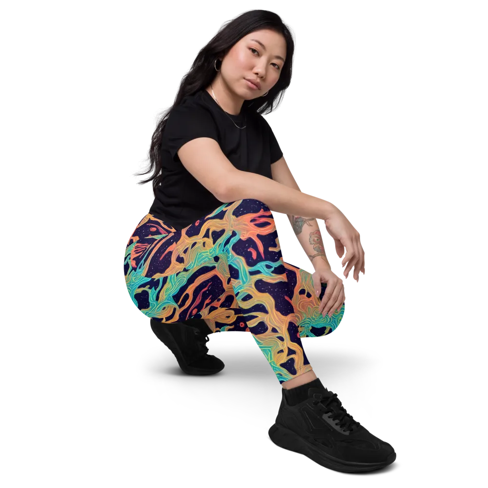 Astral Tides on Leggings with Pockets — Right Front