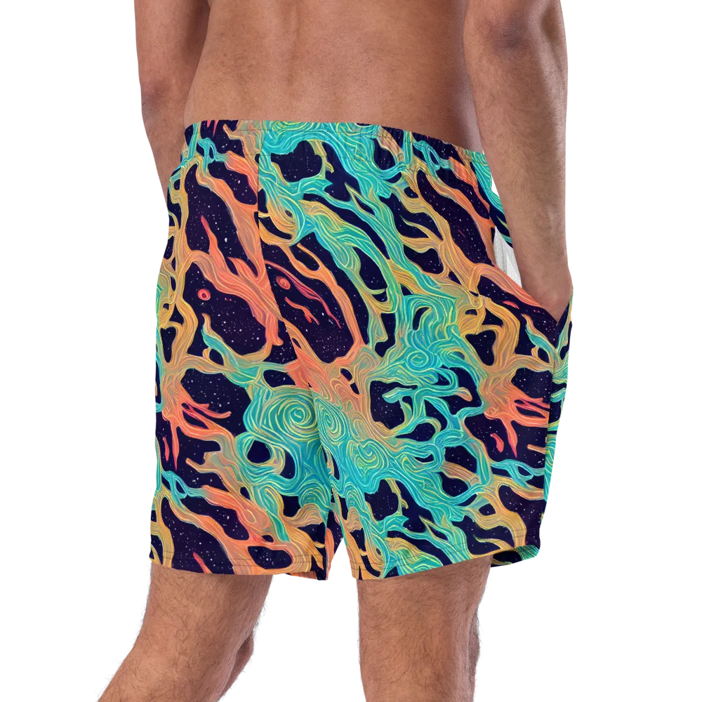 Astral Tides on Swim Trunks — Right Back
