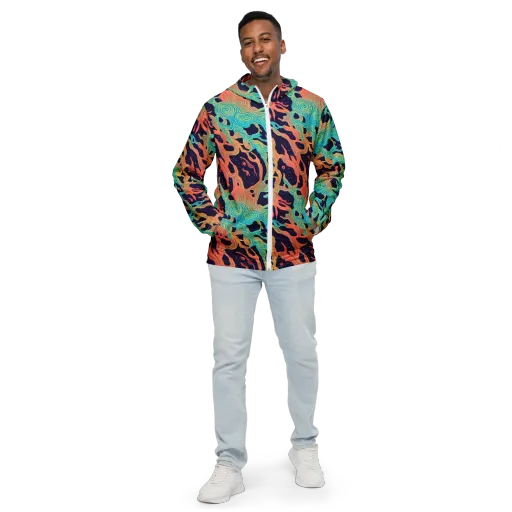 Astral Tides on a Men's Windbreaker