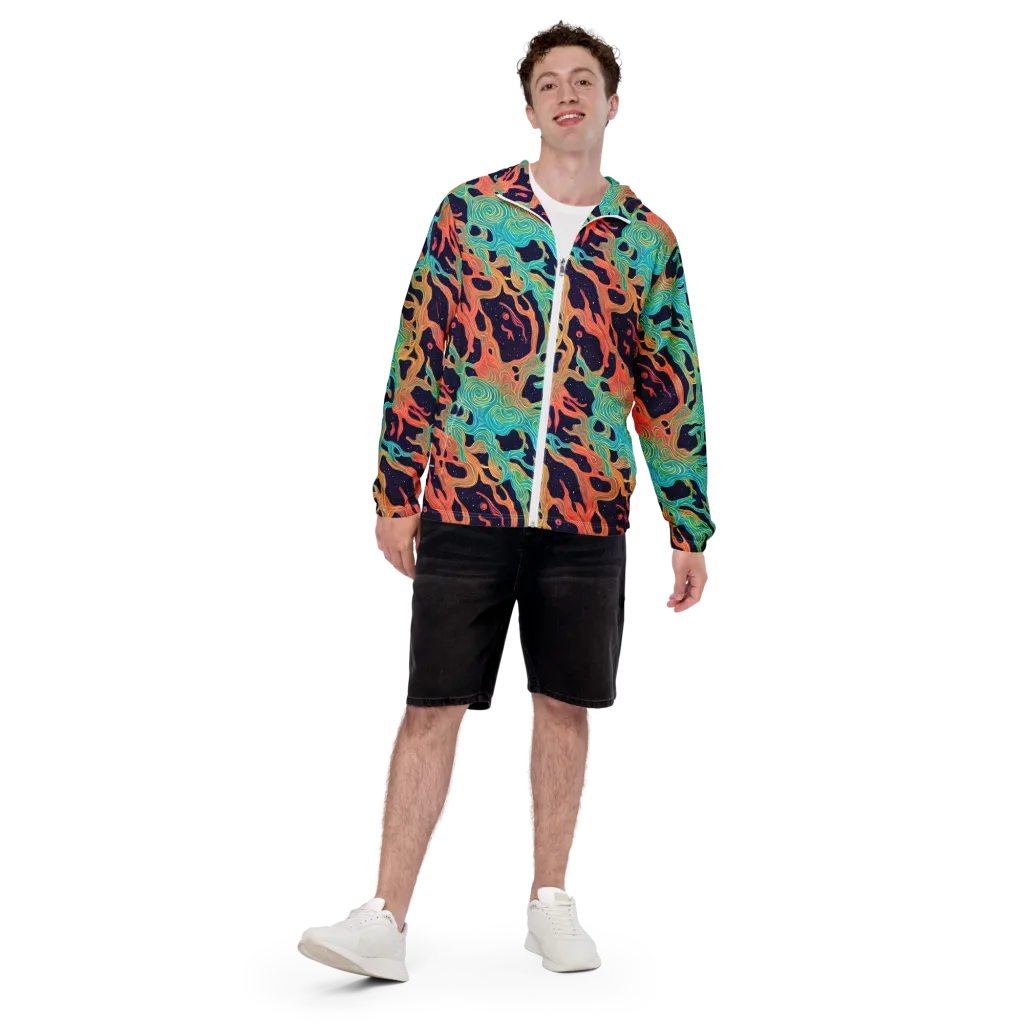 Astral Tides on Men's Windbreaker — Front