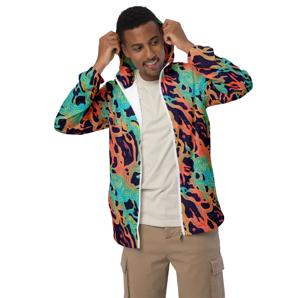 Astral Tides on Men's Windbreaker — Front