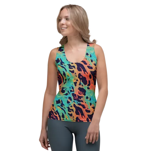 Astral Tides on a Women's Tank Top