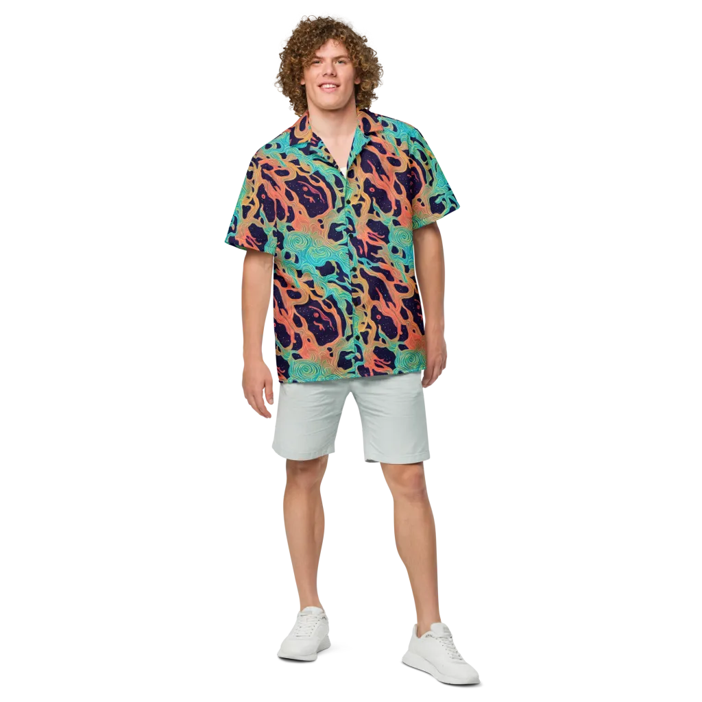 Astral Tides on Button Shirt — Front