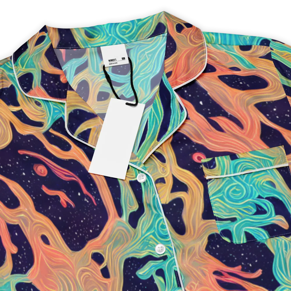 Astral Tides on Women's Short Sleeve Pajama Top — Product details