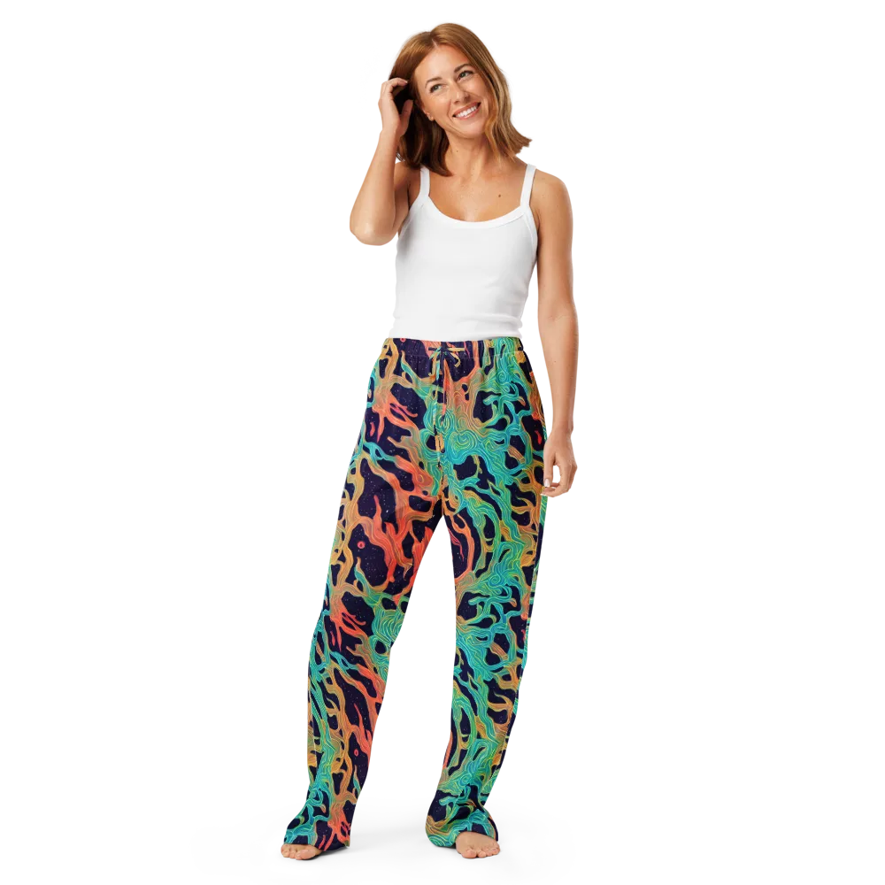 Astral Tides on Women's Pajama Pants — Front