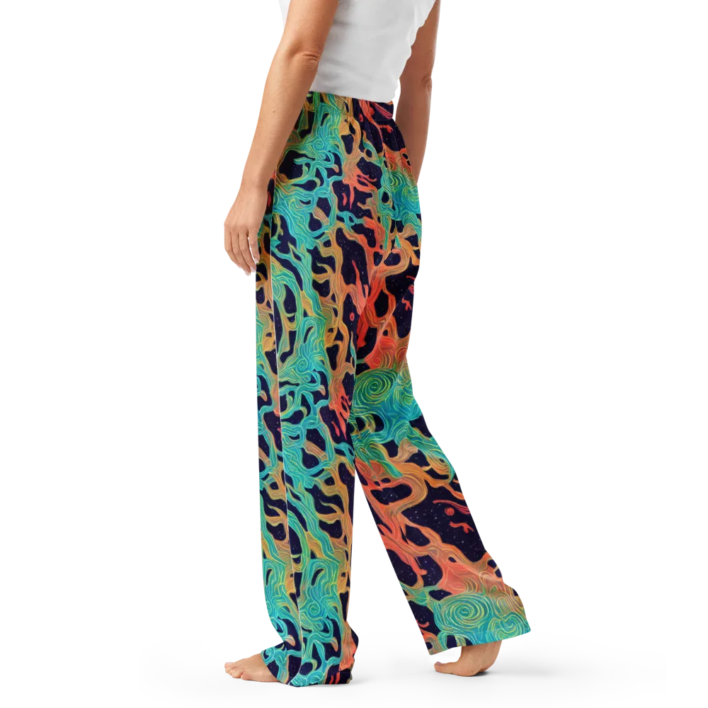 Astral Tides on Women's Pajama Pants — Left