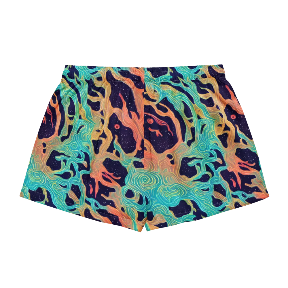 Astral Tides on Women's Pajama Shorts — Back