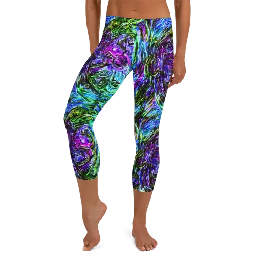 Prismatic Maelstrom on a Capri Leggings