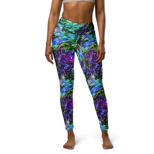 Prismatic Maelstrom on a Yoga Leggings