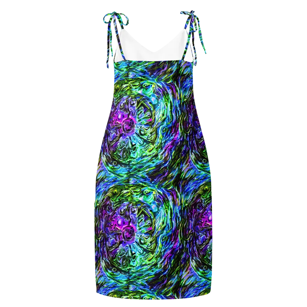 Prismatic Maelstrom on Slip Dress — Back