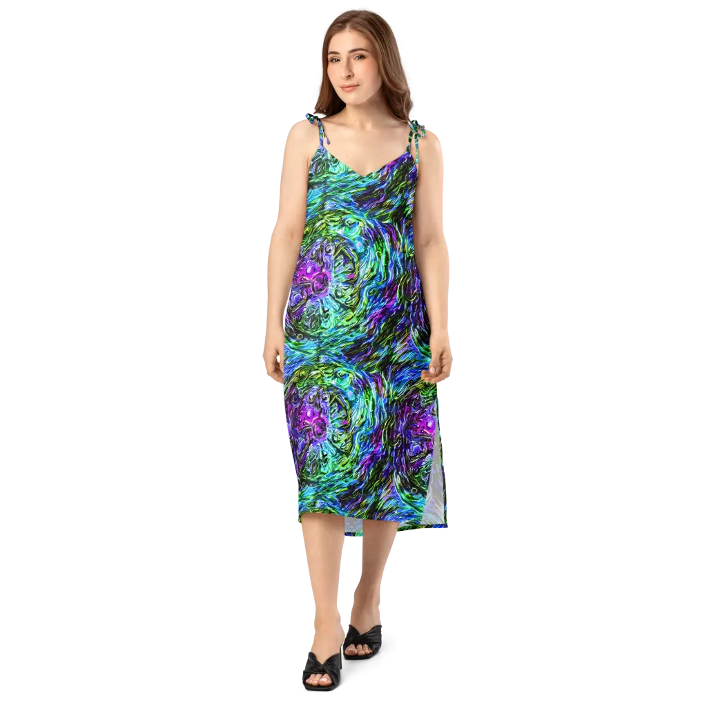 Prismatic Maelstrom on Slip Dress — Front