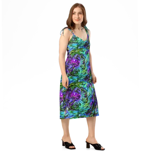 Prismatic Maelstrom on a Slip Dress