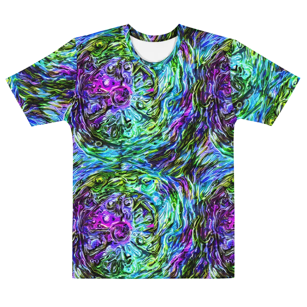 Prismatic Maelstrom on Men's Cotton Crew Neck T-Shirt — Front