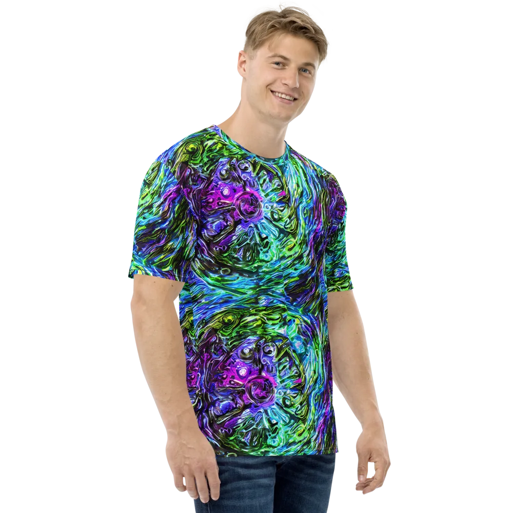 Prismatic Maelstrom on Men's Crew Neck T-Shirt — Right