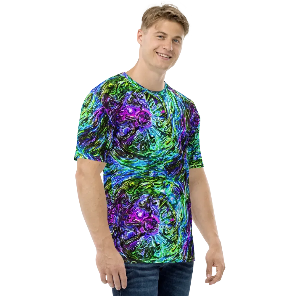 Prismatic Maelstrom on Men's Crew Neck T-Shirt — Right