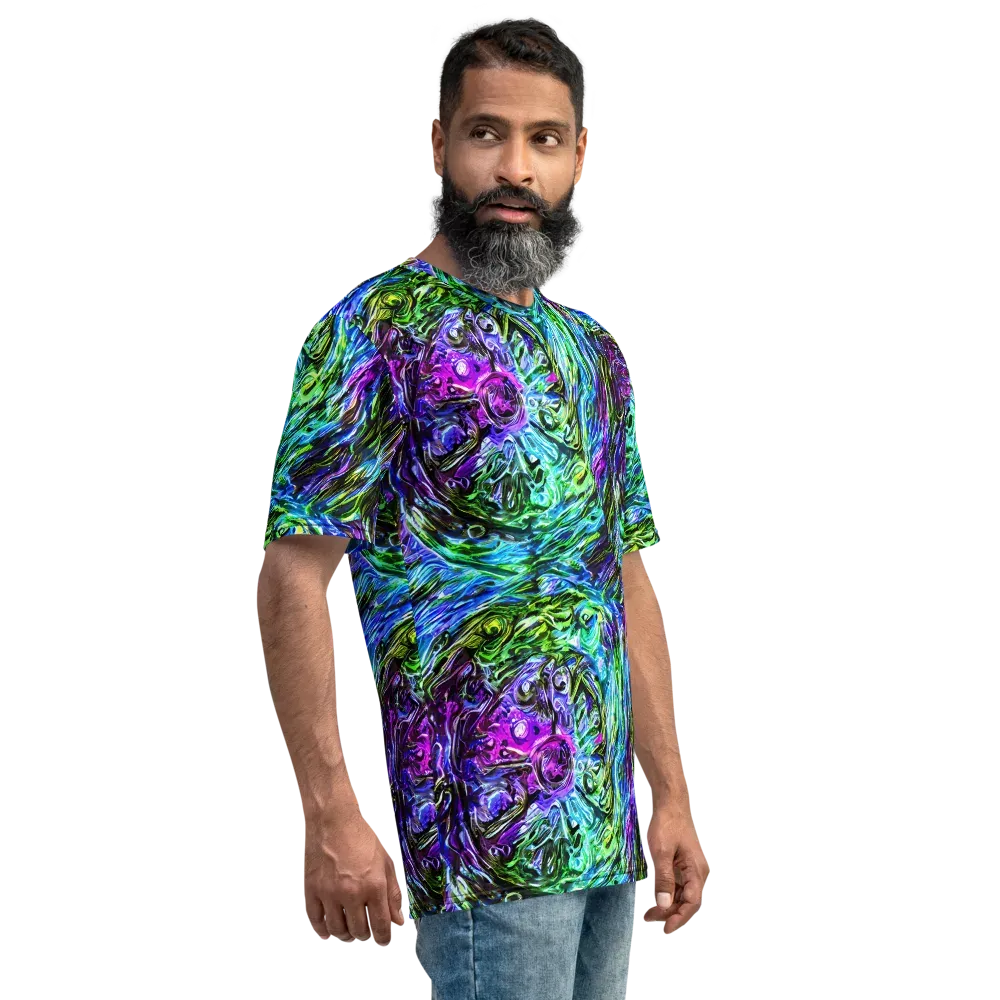Prismatic Maelstrom on Men's Crew Neck T-Shirt — Right