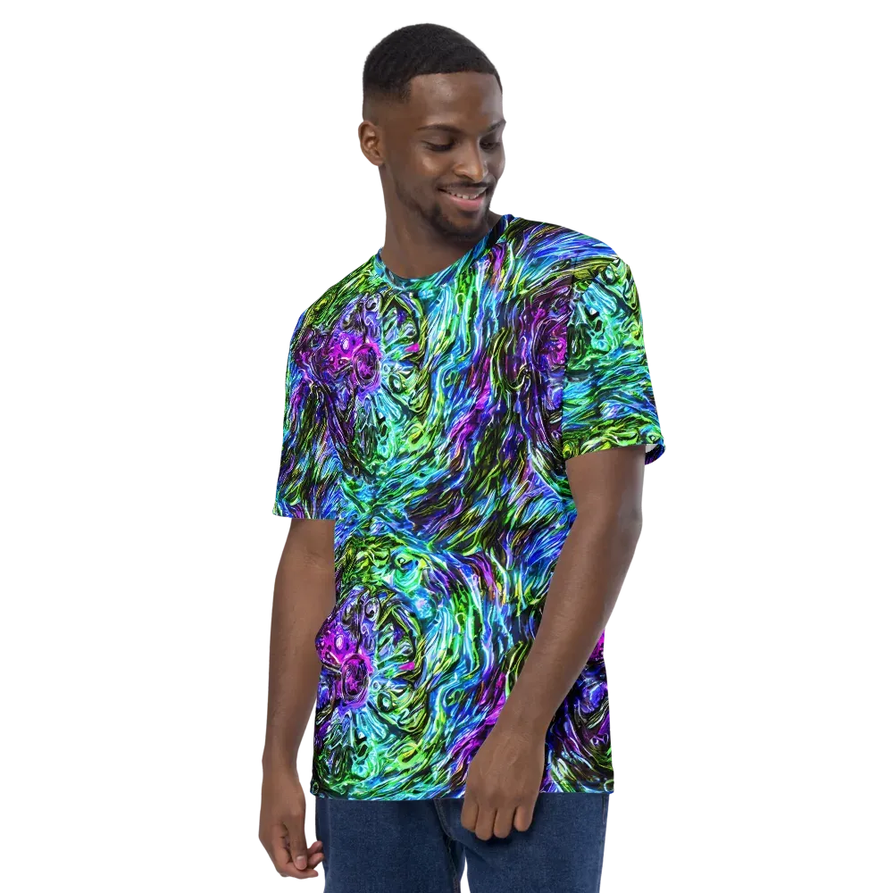 Prismatic Maelstrom on Men's Crew Neck T-Shirt — Left